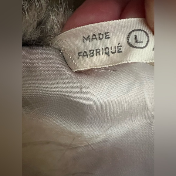 Ada Vintage PreOwned Size L Dyed Genuine Rabbit Lined Fur Teddy Coat - Picture 5 of 10